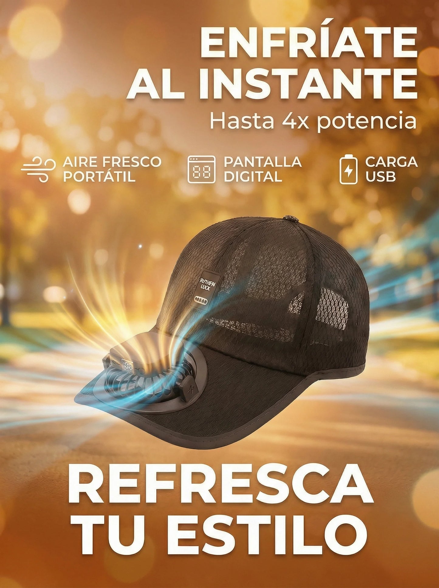 GORRA CON VENTILADOR
