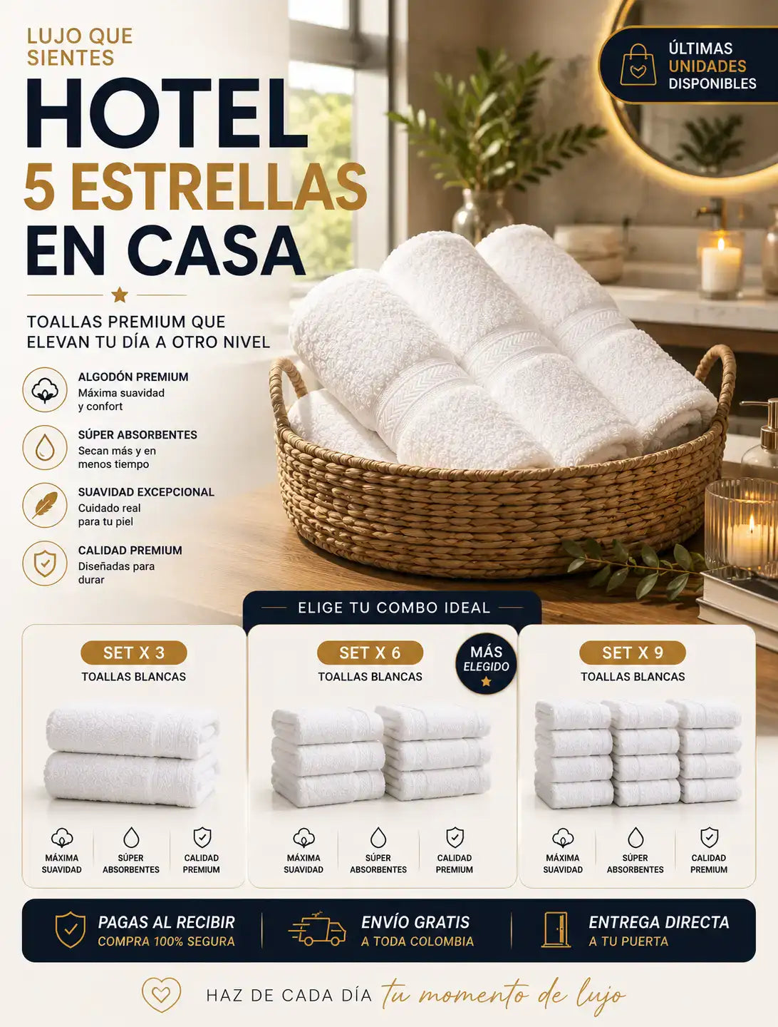 COMBOS TOALLAS PREMIUM